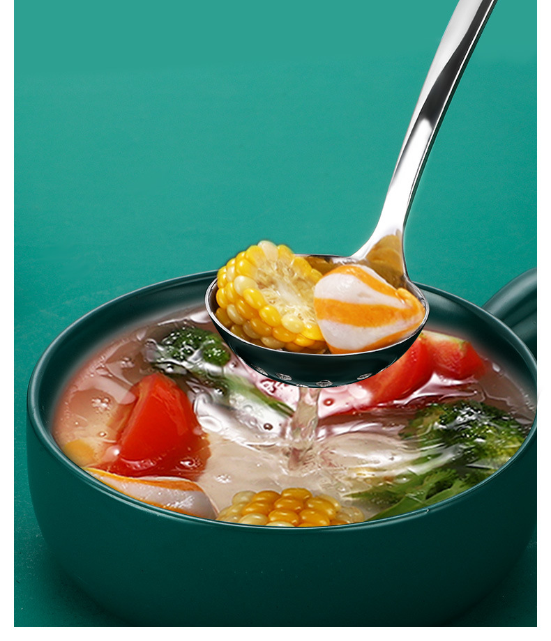 304不锈钢 汤壳汤漏 家居烹饪勺子 酒店火锅勺 火锅赠品 定制logo