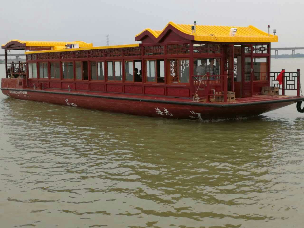 湖南海荃 hq1980 画舫船 单层画舫船 古风传统风格 休闲画舫船
