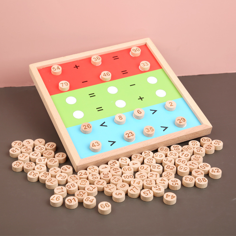 Early Education Teaching Aids 1-100 Sudoku Addition and Subtraction Calculation Number Learning Board P.45 Mathematics Enlightenment Children's Educational Toys