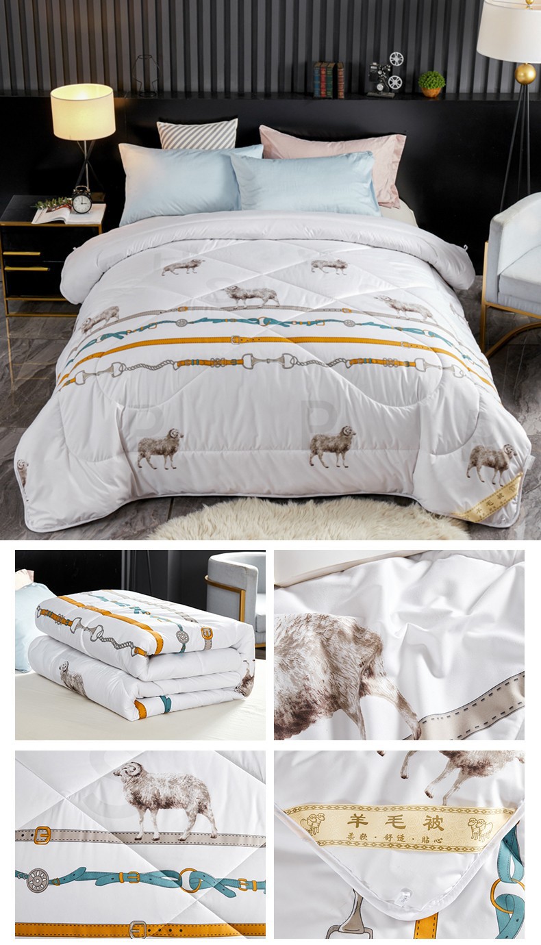 厂家直销秋冬季羊毛被礼品被加厚保暖批发酒店宿舍单双人被子冬被