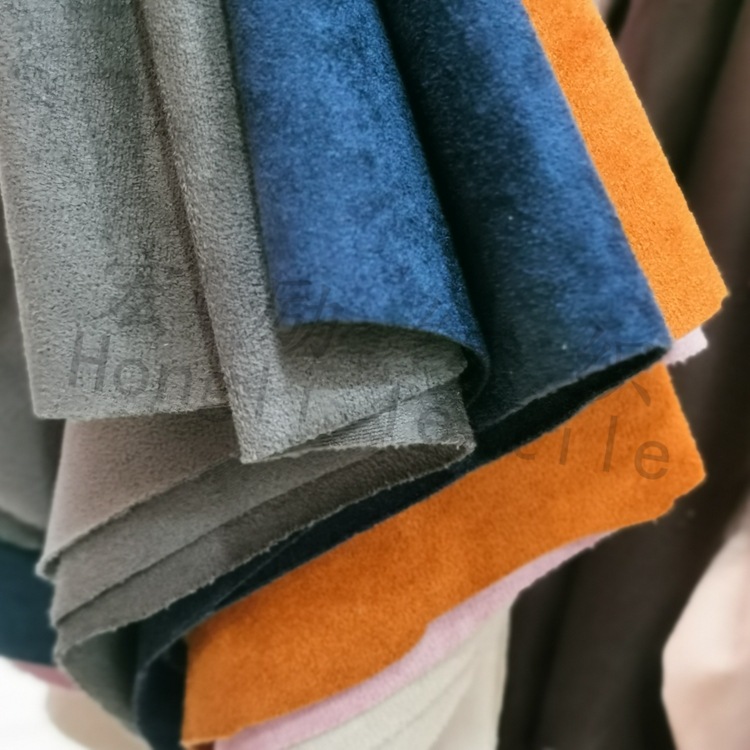 现货麂皮绒 鹿纤绒 韩纤绒适用于家纺 鞋材羽绒服童装 厂家供应