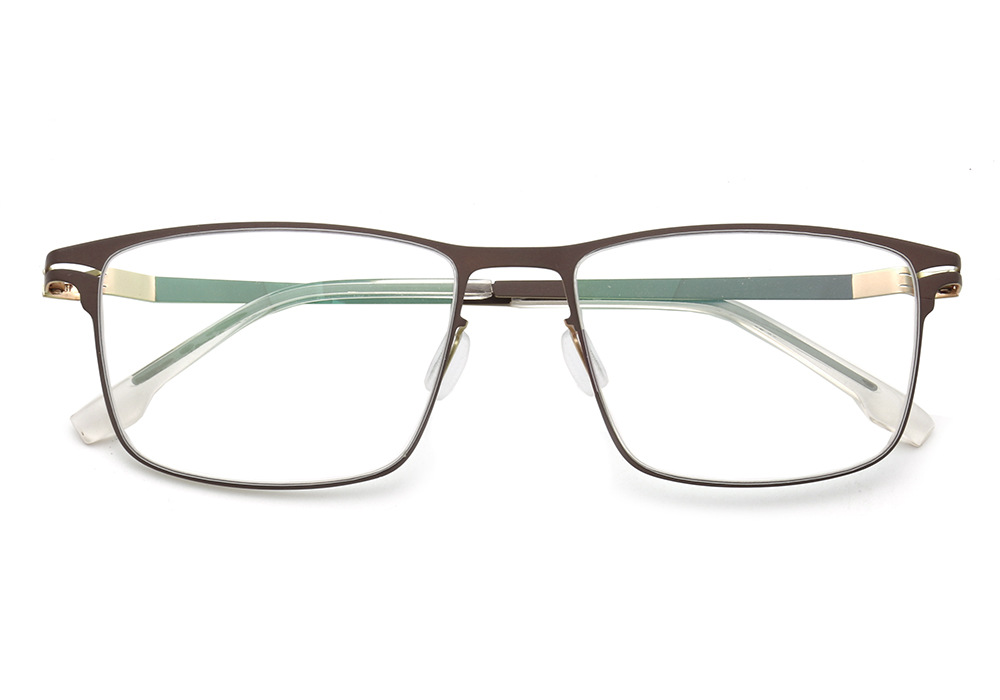 豪爱眼镜厂家直销金属复古眼镜框架独特脚链设计配近视防蓝光眼镜