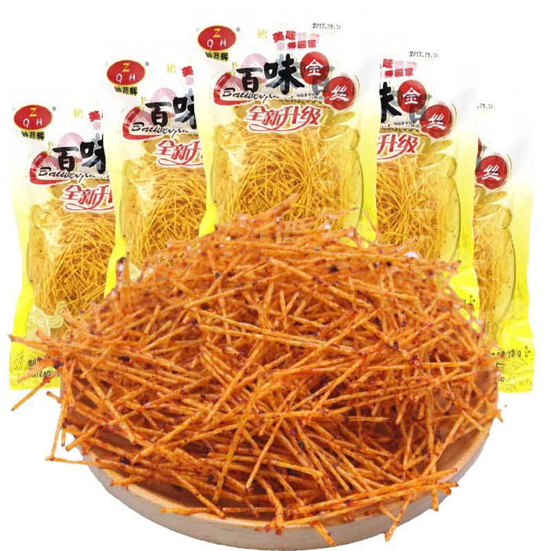 钟芹辉百味金丝条辣条8090怀旧儿童零食面筋香辣麻辣丝礼包22g/袋