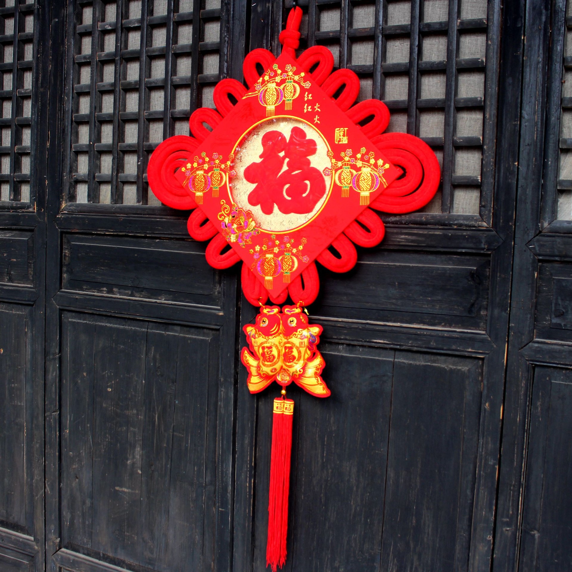 亮灯中国结led客厅年货春节福字挂件 支持大小号定制装饰用品批发