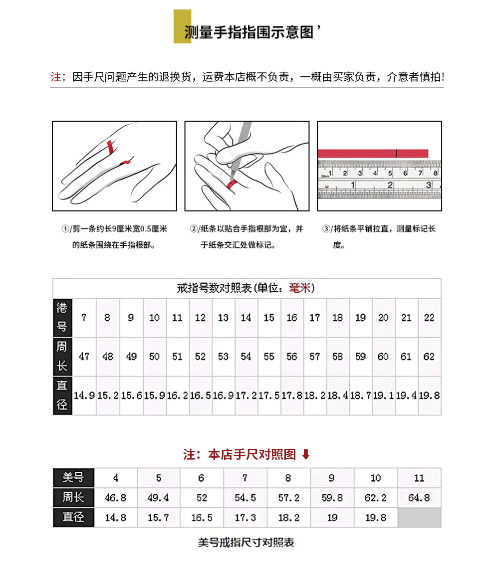 戒指口径测量图片