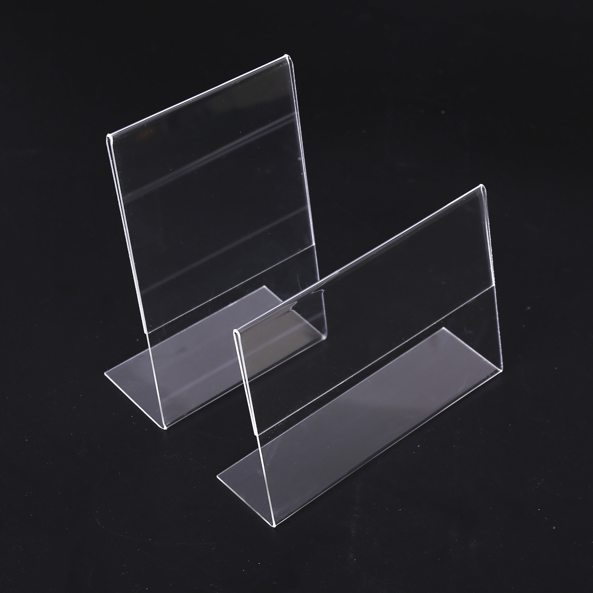 加工定制l型亚克力台卡双面透明a6餐桌牌二维码收银支付牌展示牌