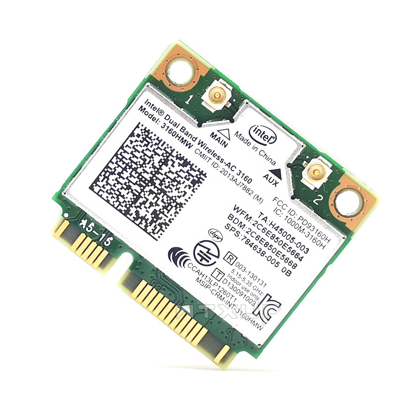 3160ac hmw双频5g内置无线网卡minipcie 4.0蓝牙 广告机 一体机