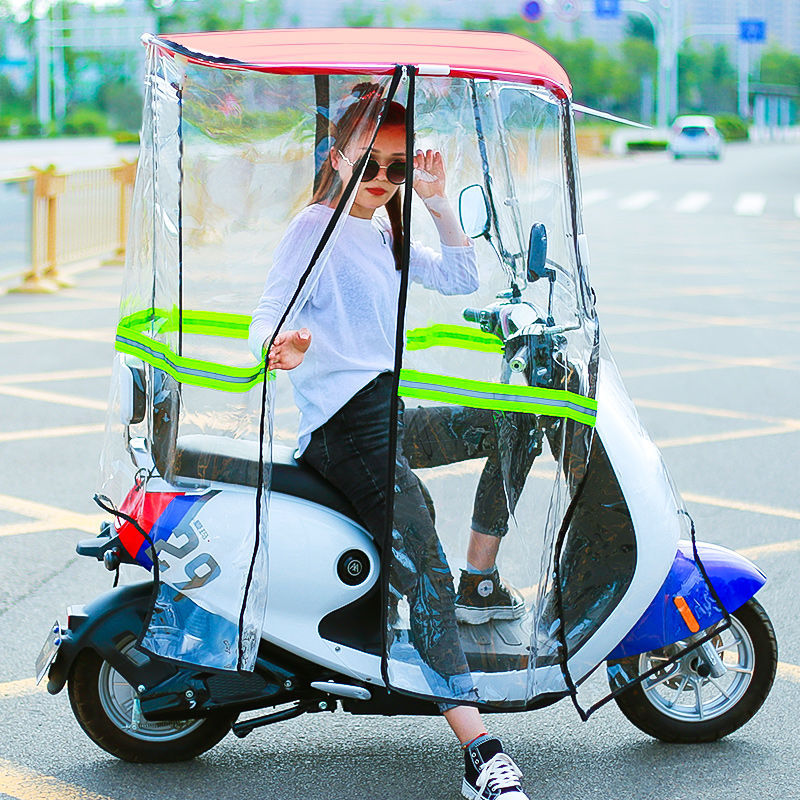 车雨棚加长透明封闭冬季防寒防雨挡风罩遮雨棚电动车挡雨棚