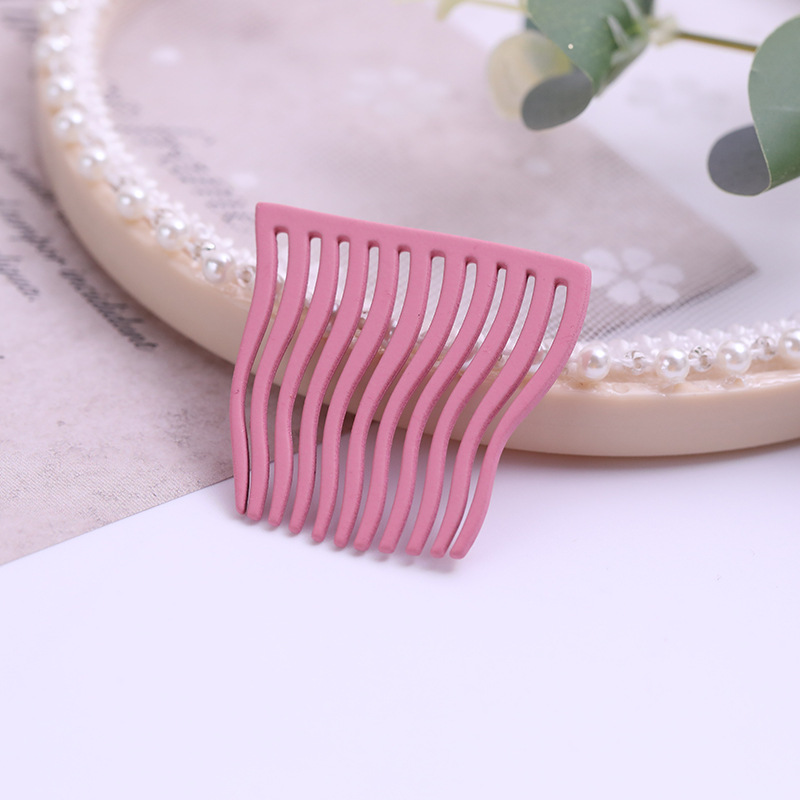 厂家批发简单多色盘发梳多齿插梳子简单盘发发网络流行新款发饰女