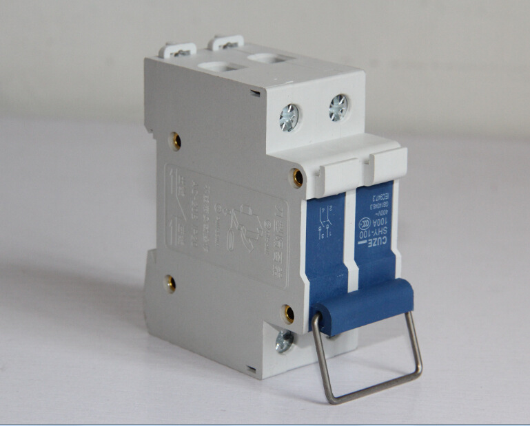 刀闸式熔断器 shy-2p100a手拉式小型隔离开关 导轨式光伏刀开关