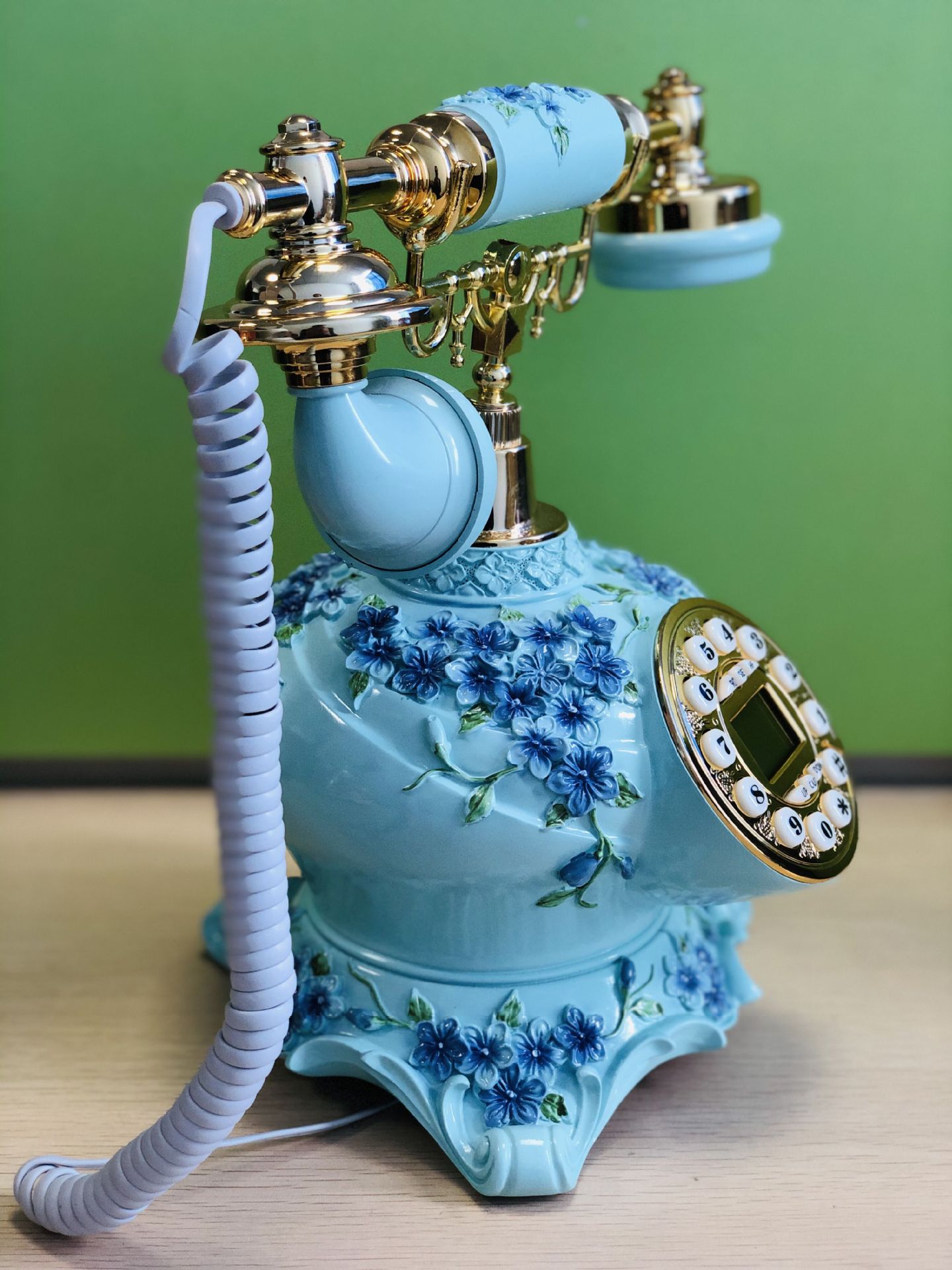 仿古电话机 欧式家用创意座机 时尚白色镶钻石老式电话机家用办公