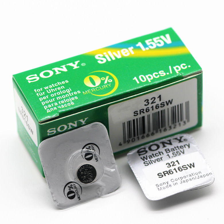 手表电池 原装进口索尼321 纽扣电池sr616sw 超薄电池 手表配件