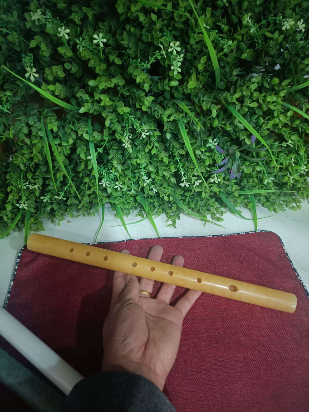 白玉玉石笛子米黄玉绿玉笛子箫演奏复古玉石乐器工艺礼品