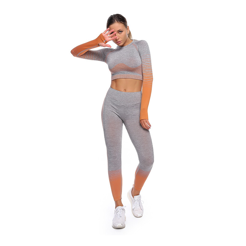 European and American Quick-Drying Seamless Knitted Hip Raise Yoga Pants Women's Large Size Peach Hip High Waist Fitness Pants Sports Yoga Trousers