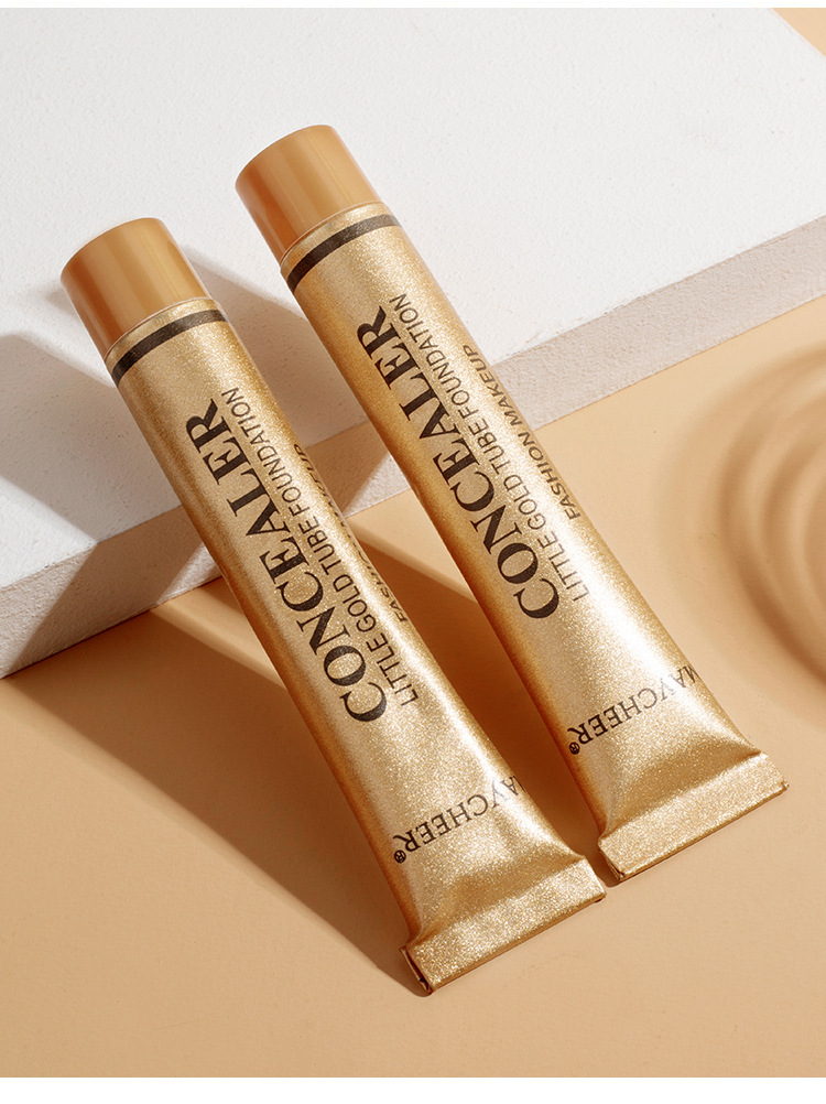 美茜儿小金管粉底遮瑕膏防水遮暇遮盖斑点痘印纹身疤痕黑眼圈正品