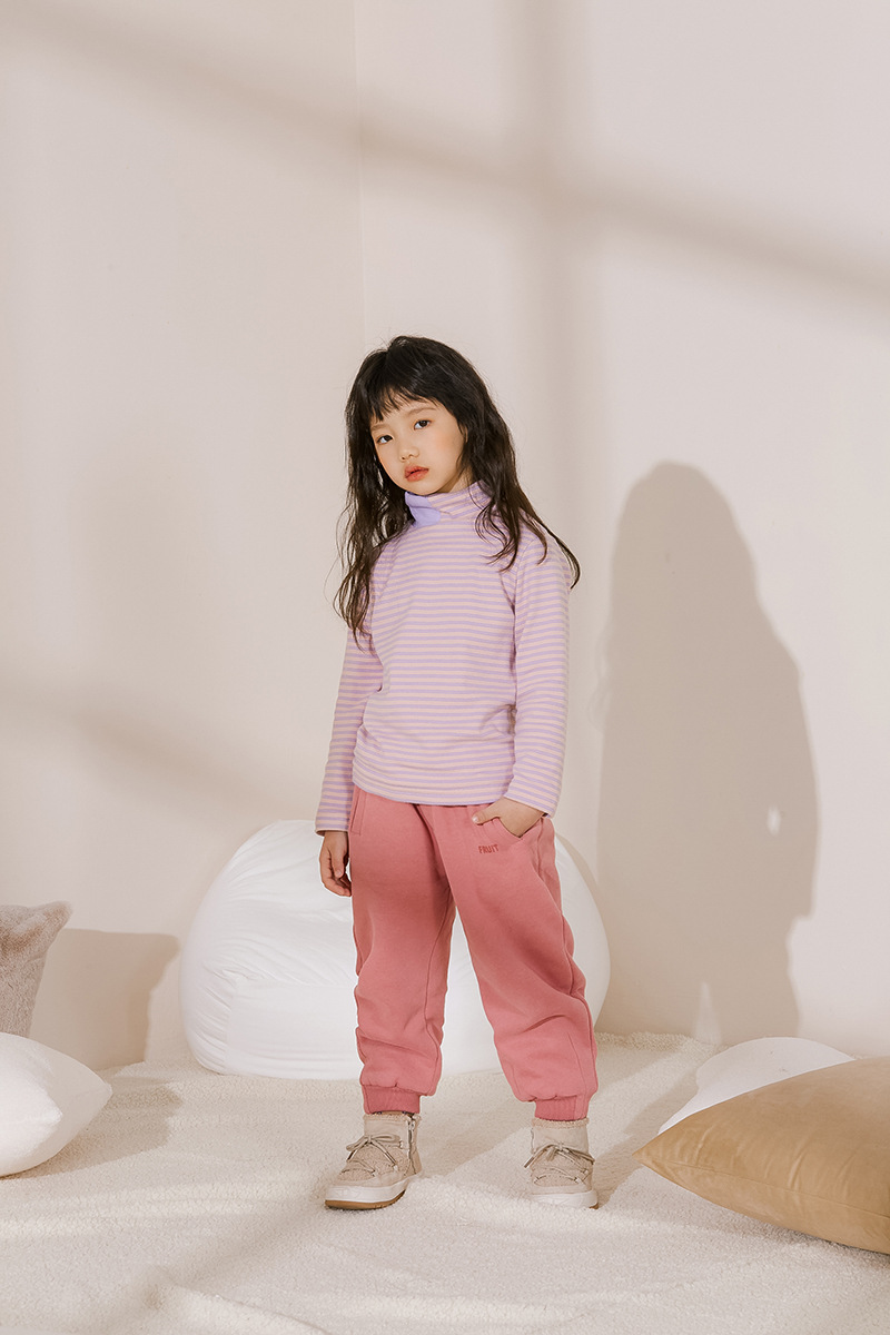 小懒猫童装冬季新品韩版加绒加厚儿童纯色宽松卫衣裤男女童保暖裤