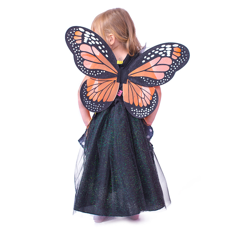 万圣节服装儿童白雪长发爱丽丝公主女童安娜蝴蝶公主连衣裙表演服
