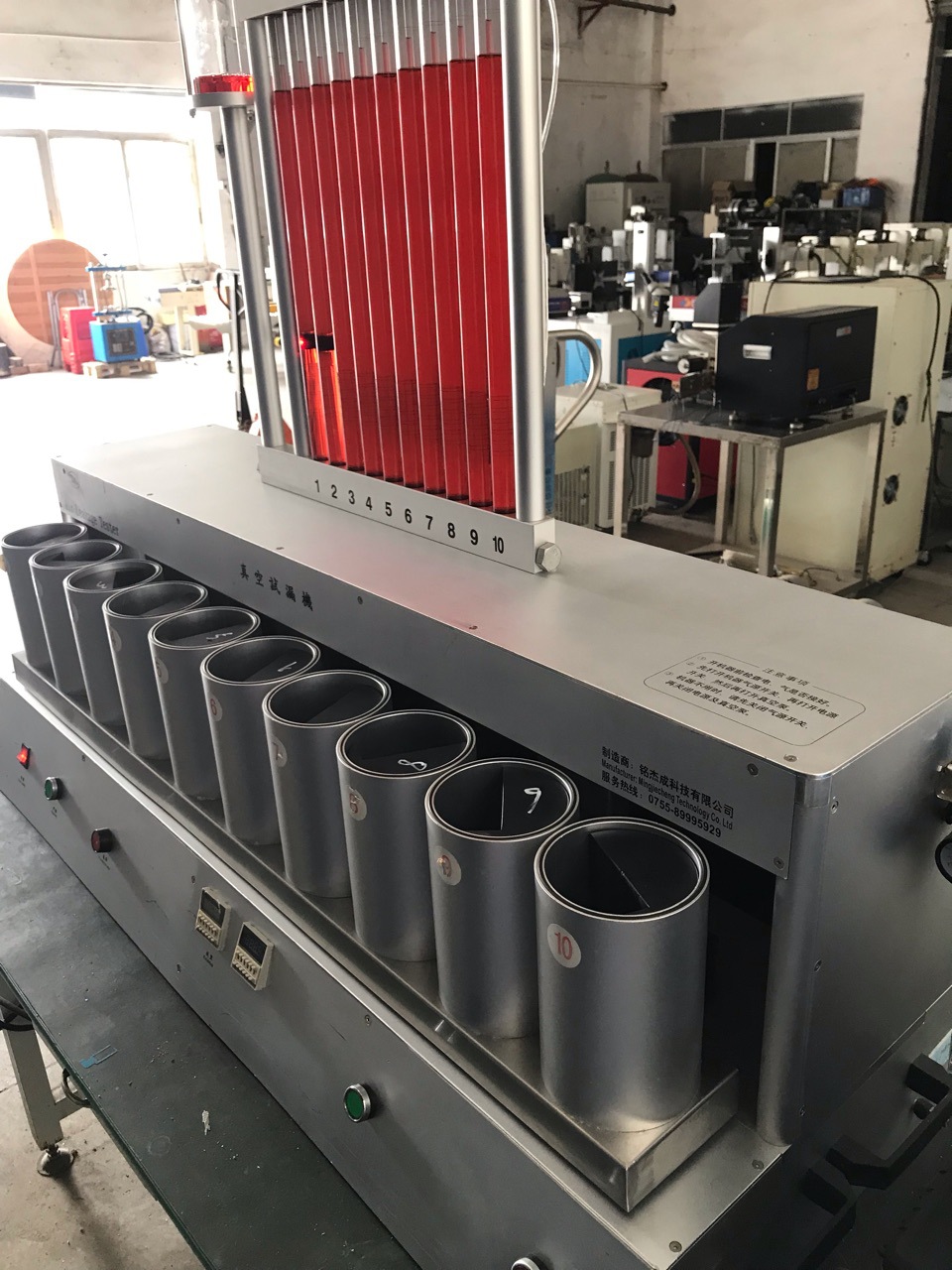 二手试漏机十头真空试漏仪防水测试机 检漏机 铭成杰气密性检测仪-阿