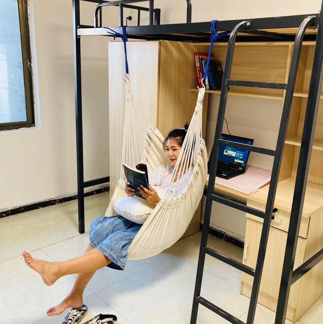 工厂直销大学生宿舍吊床寝室神器学生吊椅网红流苏荡秋千可躺懒人