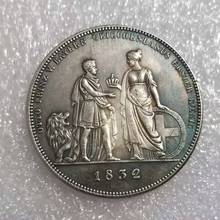 仿古工艺品1832黄铜材质德国银元纪念币外贸外国币收藏#1525