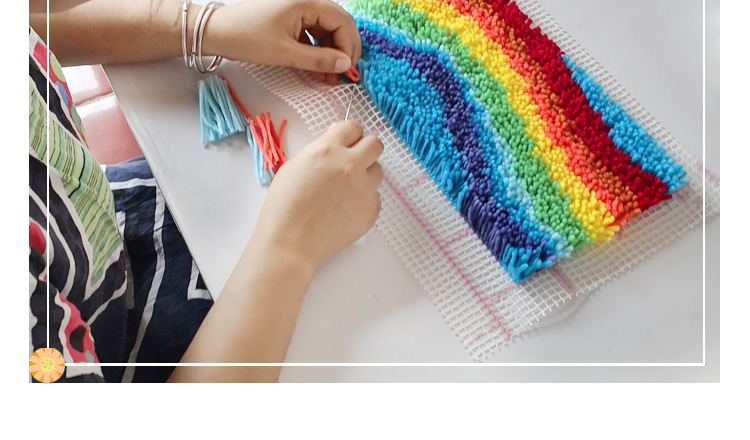 diy立体十字绣地毯绣段段绣手钩坐垫毛线绣地垫批发材料套厂家直