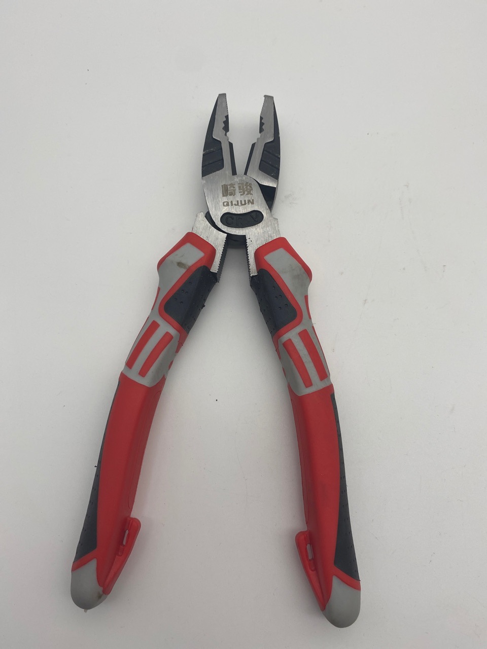崎骏五金工具8寸钢丝钳工业级手钳子省力平口钳多功能老虎钳