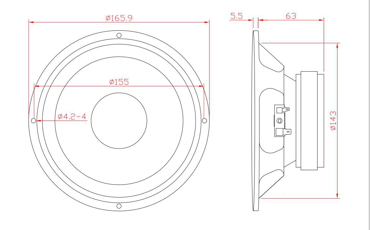 sg-651喇叭汽车音响6.5寸汽车喇叭高音头发烧级编织盆汽车低音