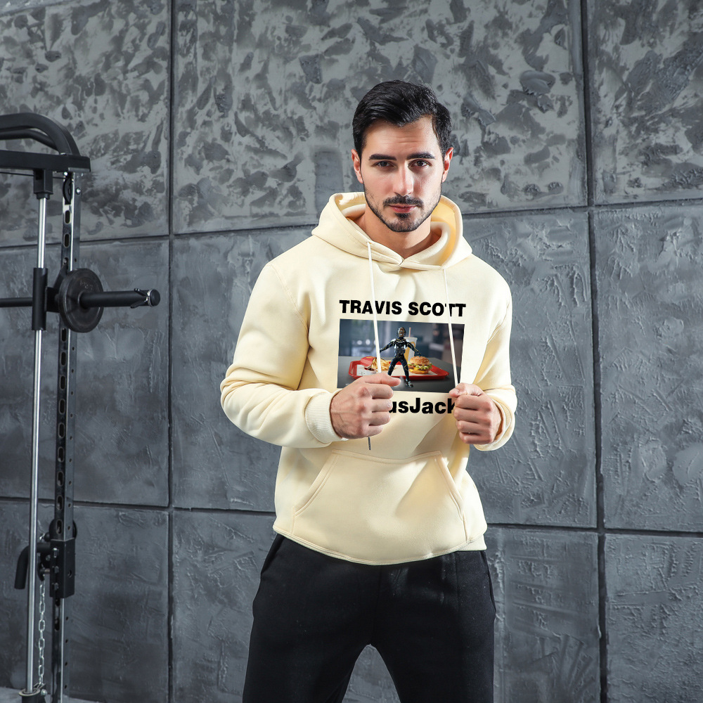 欧美时尚travisscottcactusjack男加绒连帽卫衣