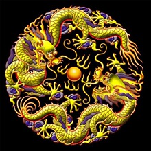 钻石画双龙戏珠