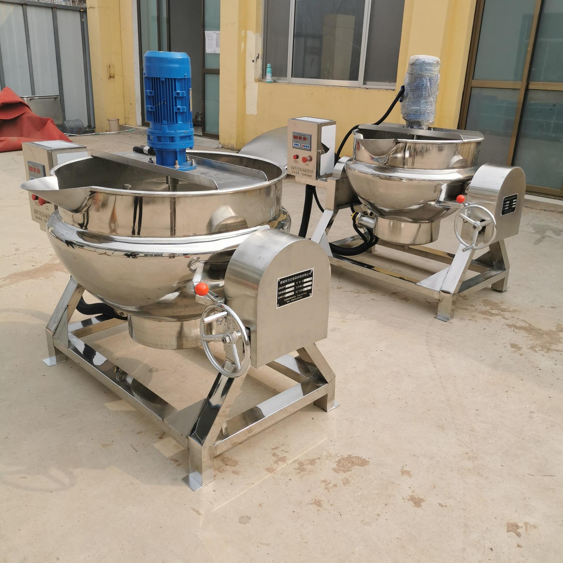 专用煮凉粉的锅 绿豆粉魔芋豆腐搅拌熬制机器 米豆腐搅拌机夹层锅