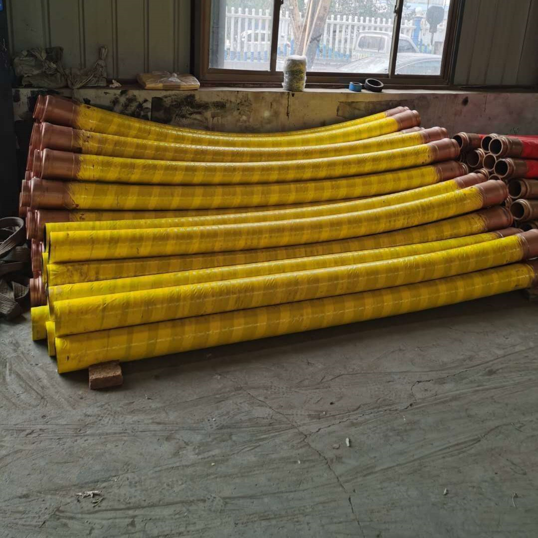 dn125混凝土输送耐磨胶管四层钢丝高压胶管混泥土地泵输送软管80