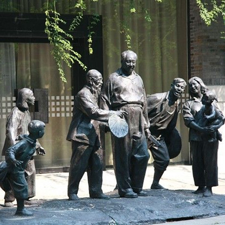 铜民俗跳舞人物少数民族步行商业街头雕塑农耕不锈钢雕塑