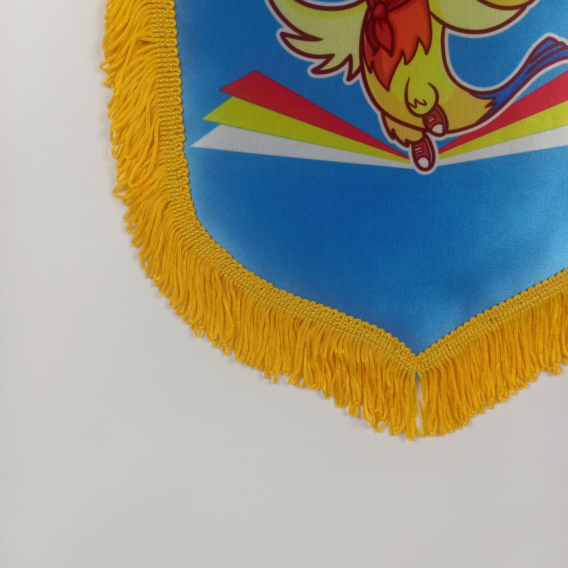 厂家定制 贡缎礼品旗 色丁布旗帜 可配金属配件 可定制logo