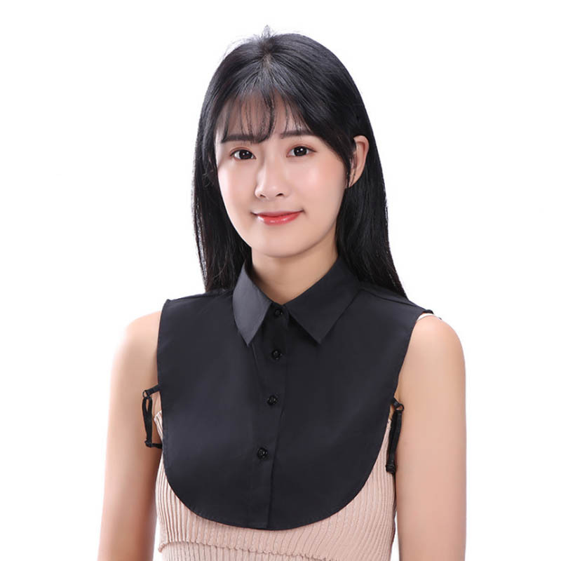 Autumn Korean Style High-Grade Pure White Vertical Peter Pan Collar All-Matching Women's Wear Shirt Fake Collar