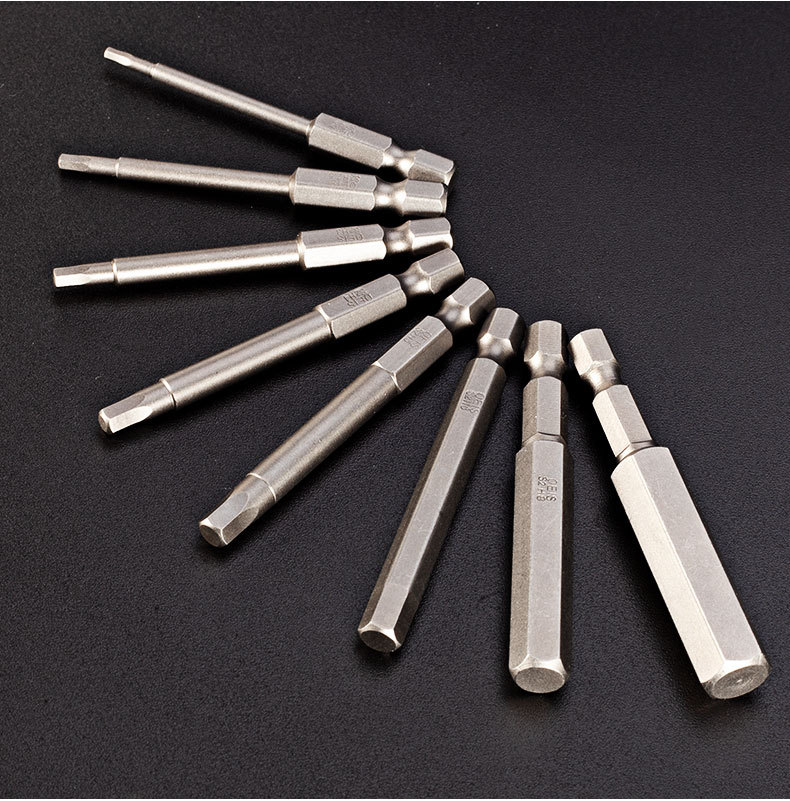 oeis气动内六角批头带磁电钻电动气动螺丝刀起子头风批嘴枪头65mm