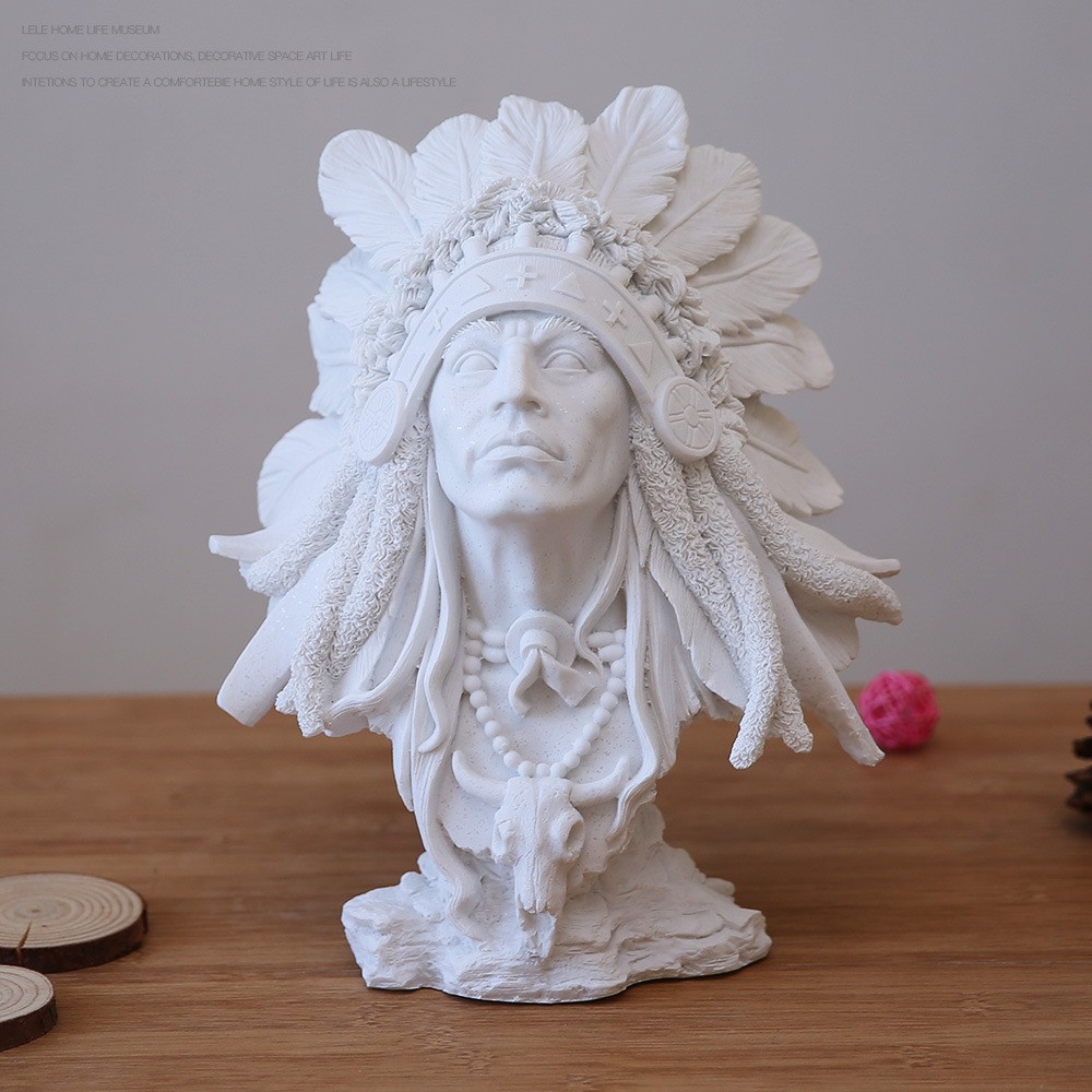 美术砂岩白色石膏人物头像摆件雕塑造型摆设工艺品现代艺术品包邮