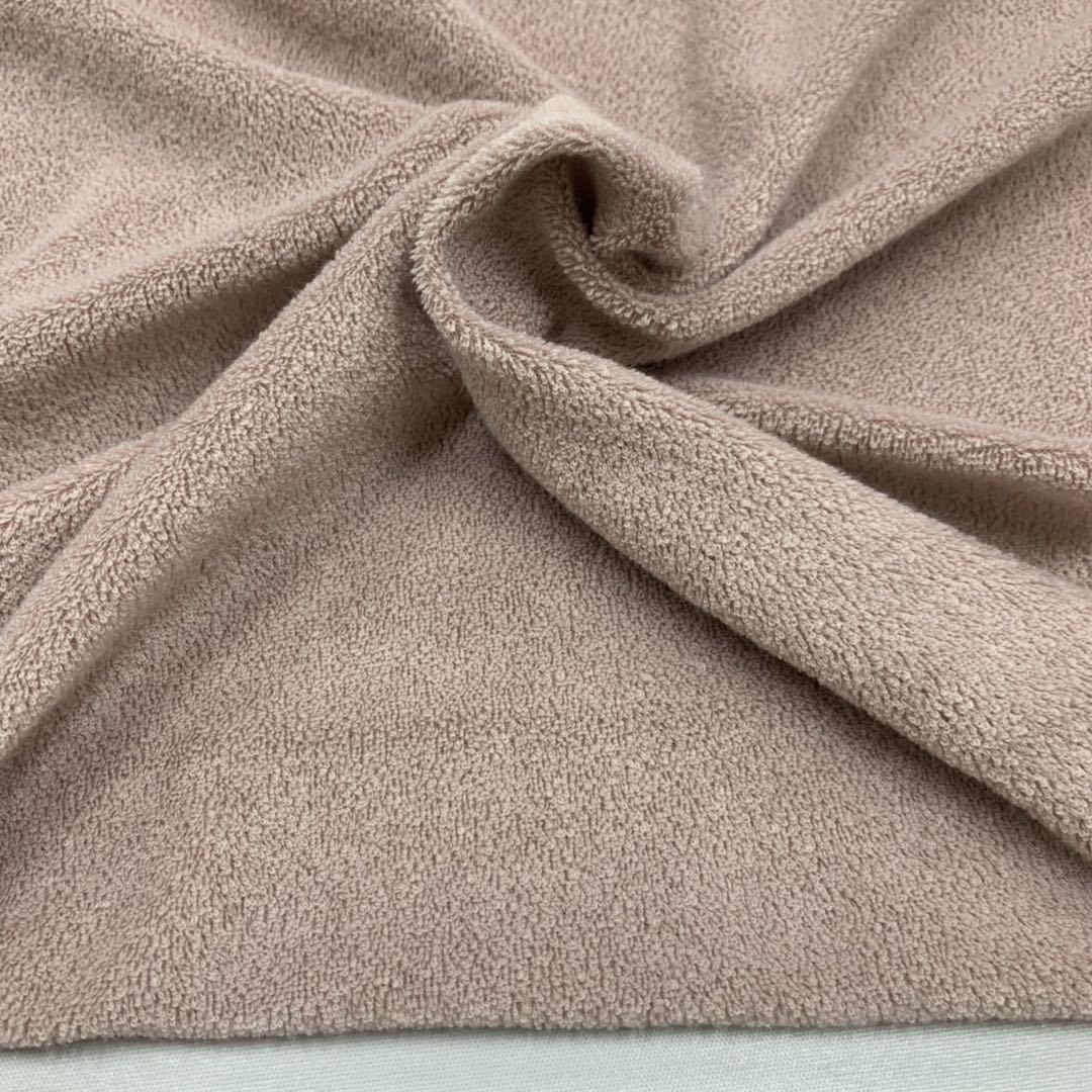 厂家供应 32s全涤短纤毛巾布 短纤单面毛巾布