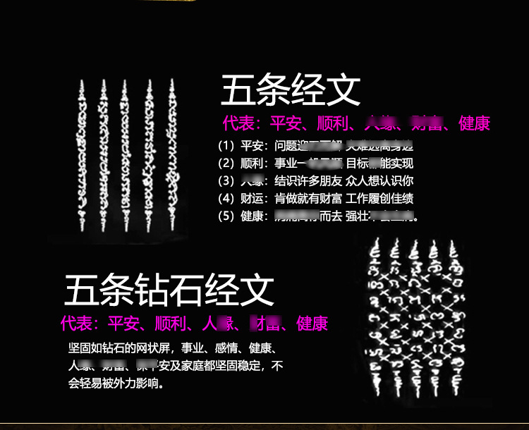 泰国佛牌 亚克力壳五条经文佛牌 量大可定制外壳 跑庙 泰国工艺品