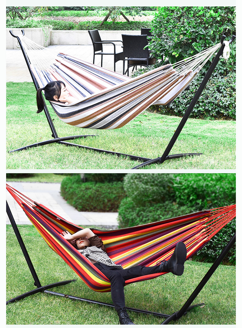 制作帆布野外吊床户外双人野营儿童学生宿舍寝室单人露营秋千批发