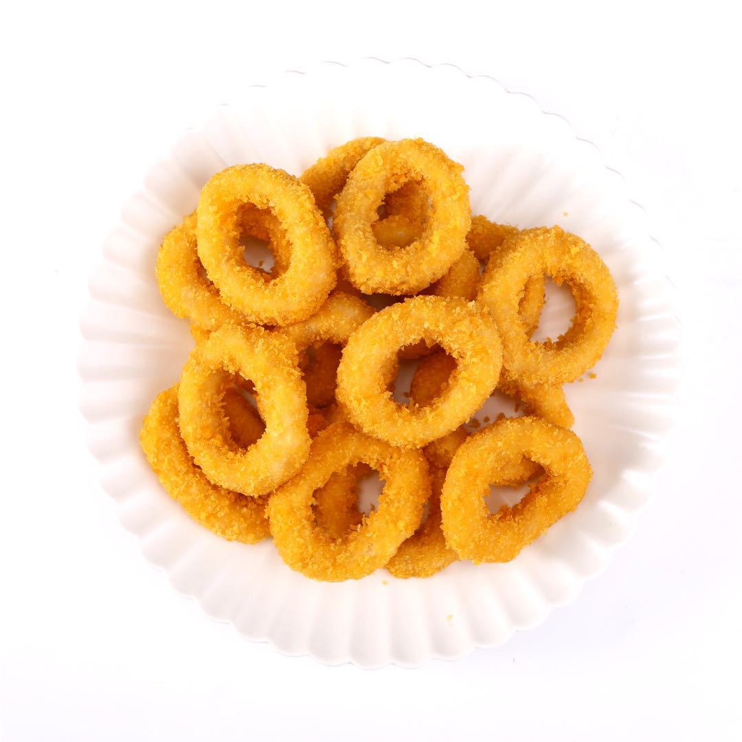正大香酥鱿鱼圈400g/袋 调理鸡肉圈油炸半成品裹粉小吃
