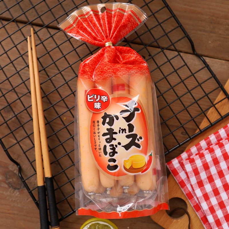 日本进口奶酪鱼肠 natori车打芝士12%鱼肠/芝士鱼肉肠256g8本入