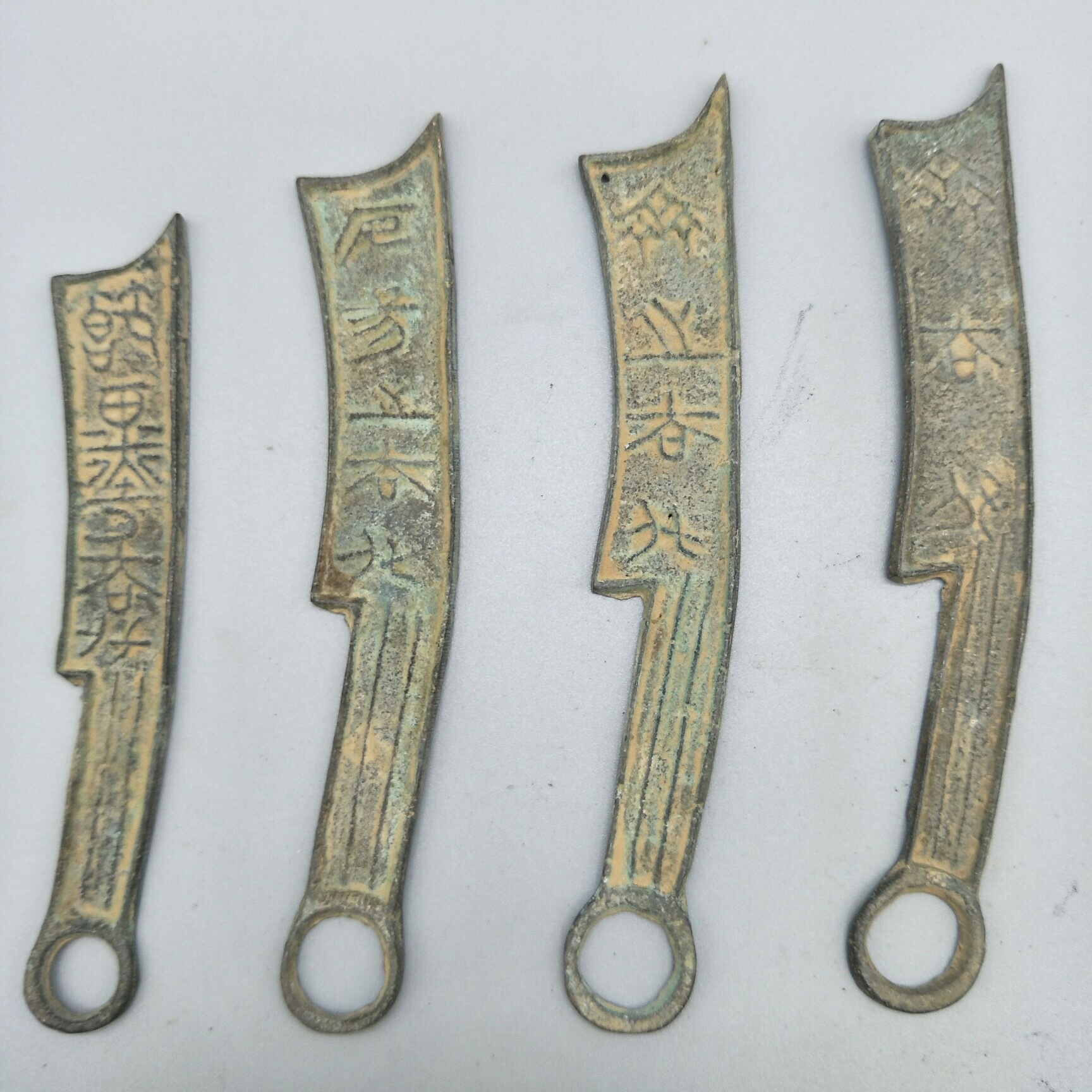 仿古铜钱刀币青铜币战国刀币6个一套古刀币影视道具工艺品批发