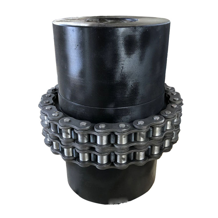 厂家销售链条链轮联轴器 双排链条联轴器 带罩壳滚子链联轴器