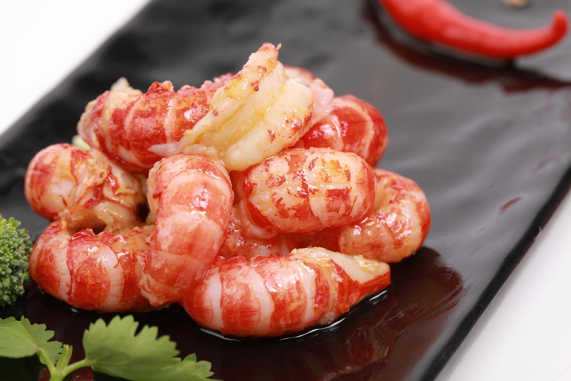 今慕虾仁 冷冻带黄二级三级龙简装龙虾肉餐饮外卖速餐批发454g