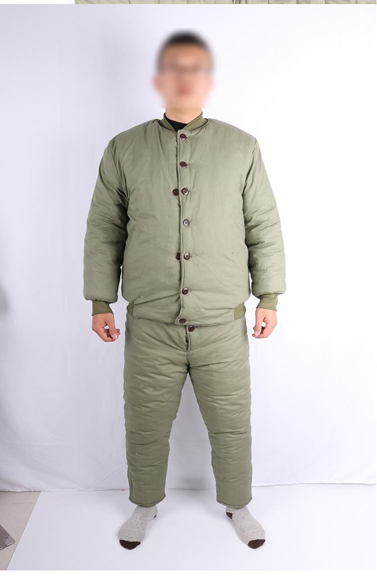 劳保棉袄棉裤套装冬季加厚保暖棉衣裤军绿小棉袄冷库防寒保暖棉服