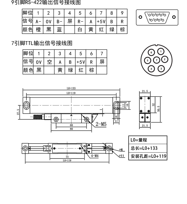 ditron光栅尺数显表铣床电子尺车床磨床线切割现货批发光栅电子尺
