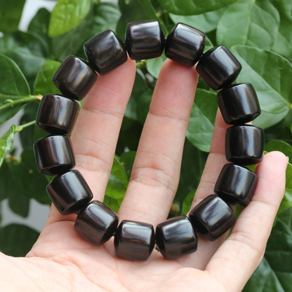 03 kg【材质】黑檀木【品名】桶珠粒粒真品桶珠尺寸: 15mmx15mm
