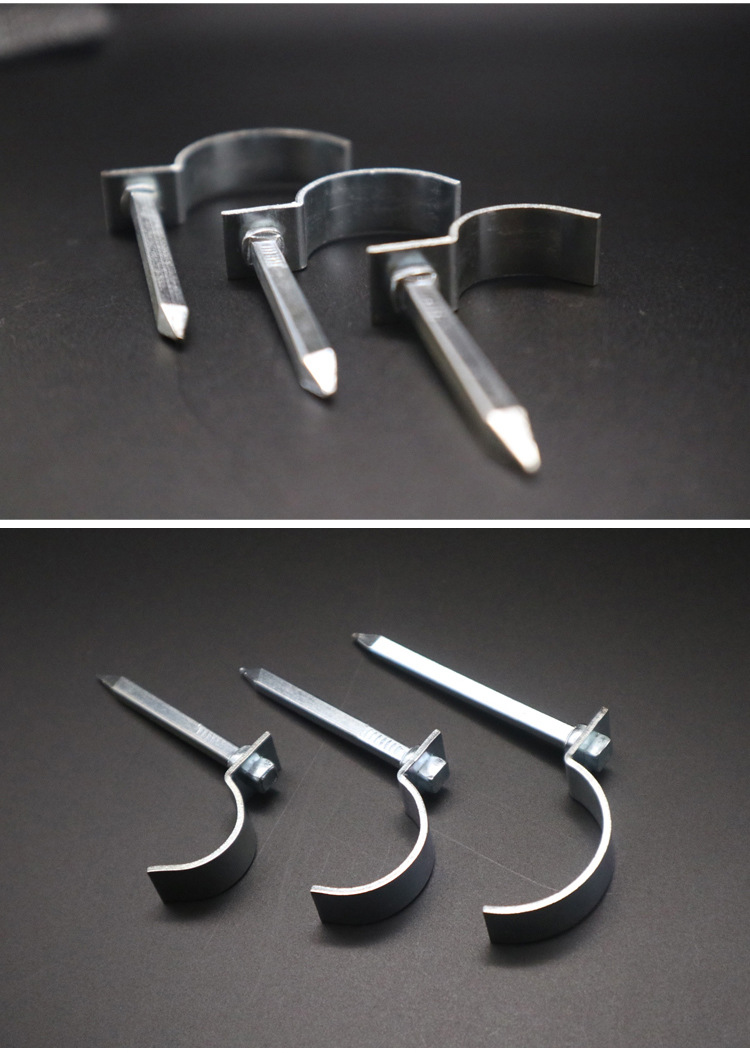 4分ppr水管钩钉勾钉固定钉管码20pvc管扣码钉u型水泥钢钉电线管卡