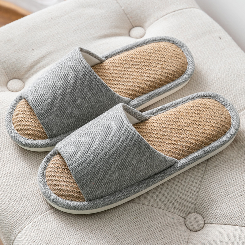 Simple Linen Home Floor Cotton and Linen Slippers