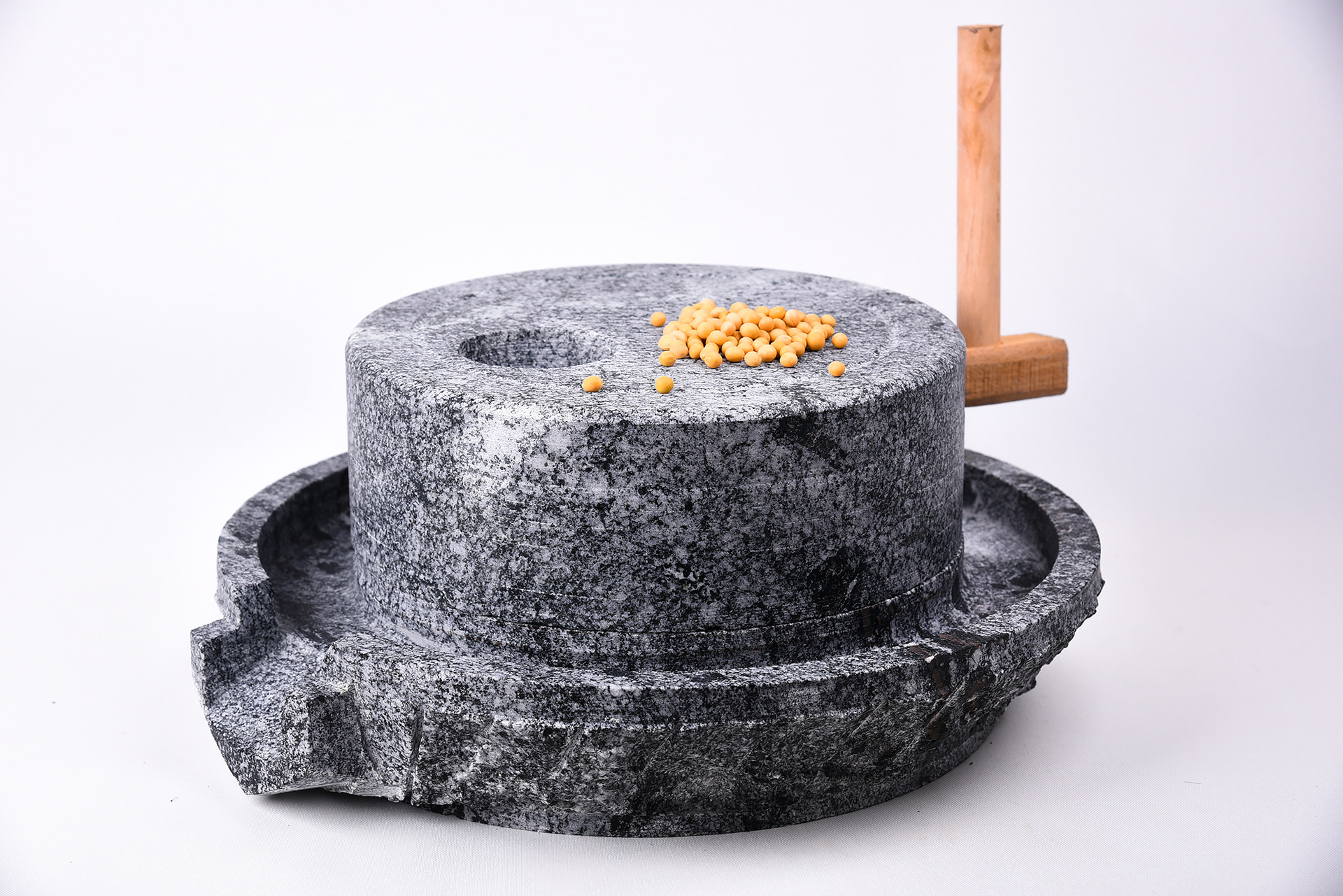 石磨盘大石磨家庭庭院传统手动磨豆腐家用手推豆浆磨浆机磨豆子用